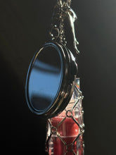 Load image into Gallery viewer, Lipgloss Holder Bagcharm - Oval Mirror (Silver)
